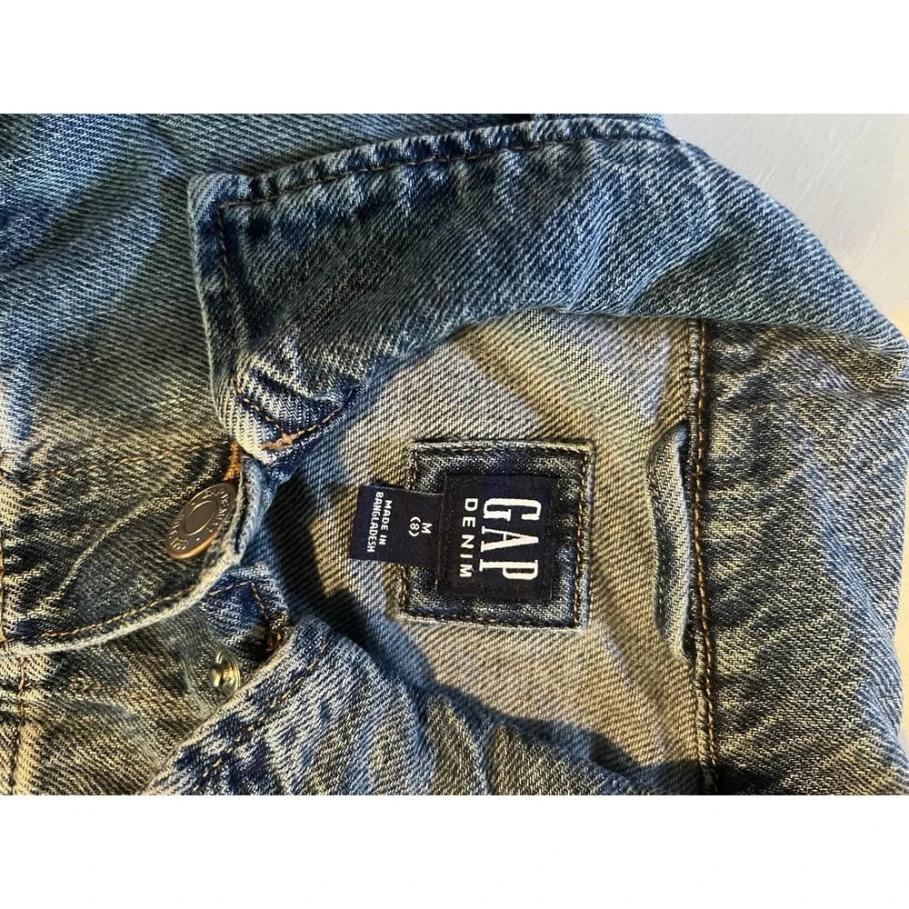GAP Denim Jacket Childs Sz 8 Med  Jean Trucker Classic Button Snaps Y2K 90s